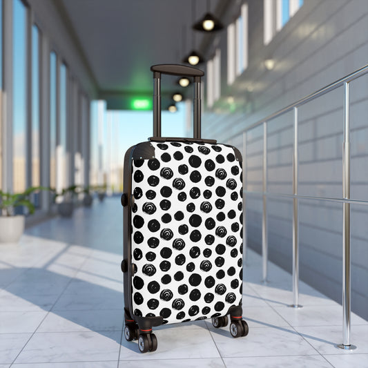 Circles Suitcase Carry-On Travel Luggage - 360° Swivel Wheels, Built-In Lock