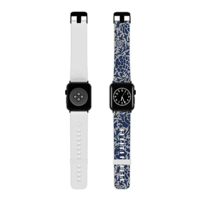 Vintage Navy Floral Pattern Watch Band for Apple Watch