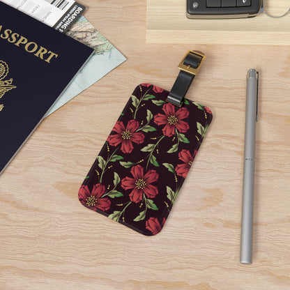 Beautiful Floral Pattern Luggage Tag