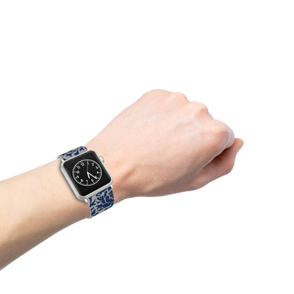 Vintage Navy Floral Pattern Watch Band for Apple Watch