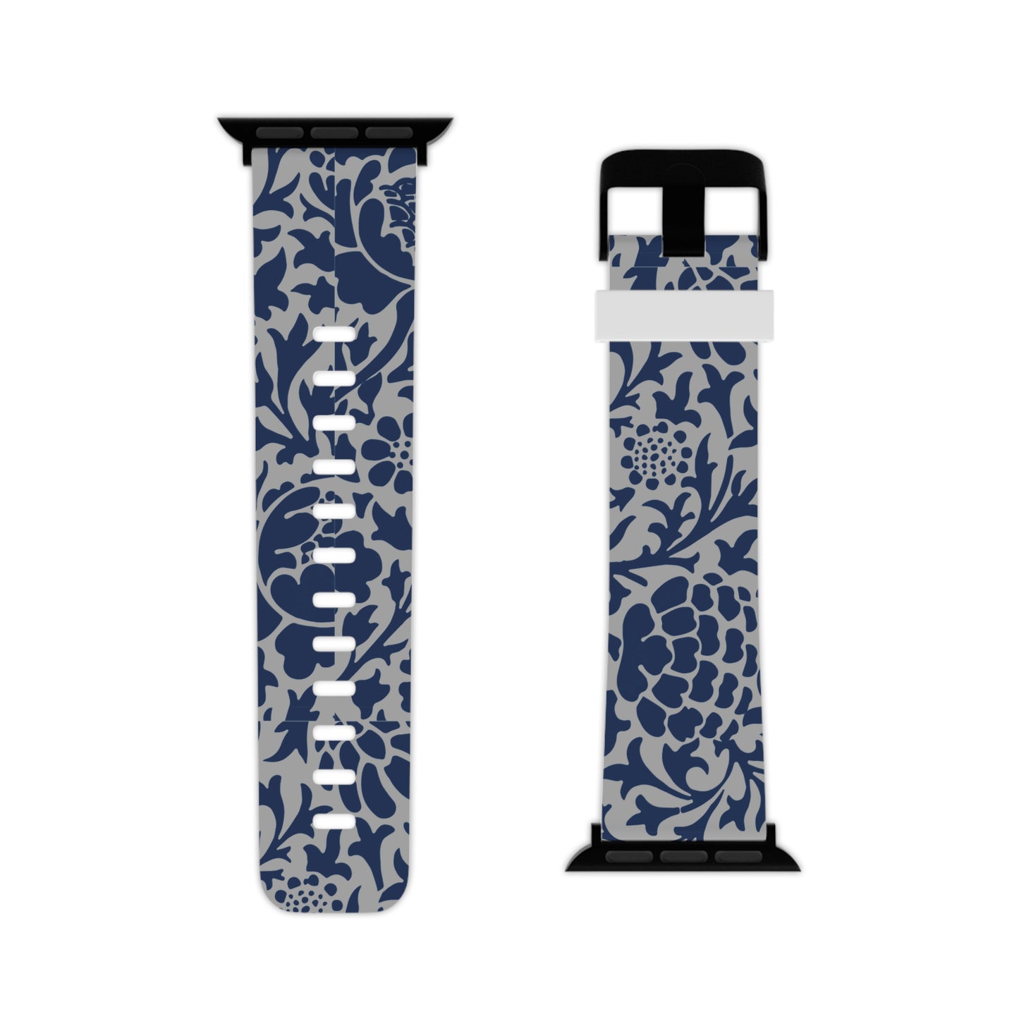 Vintage Navy Floral Pattern Watch Band for Apple Watch