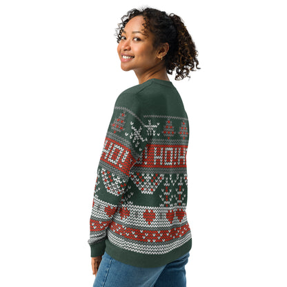 Ho Ho Holiday Knitted Crew Neck Sweater - Unisex