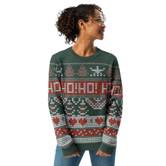 Ho Ho Holiday Knitted Crew Neck Sweater - Unisex