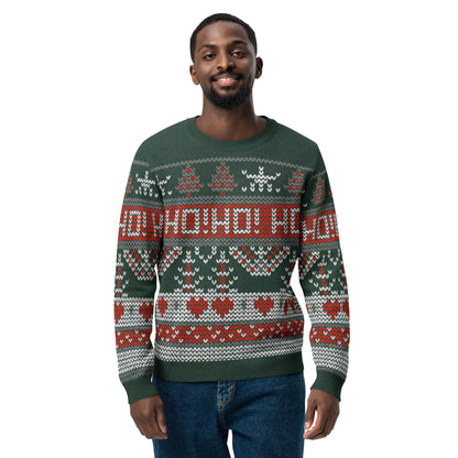 Ho Ho Holiday Knitted Crew Neck Sweater - Unisex