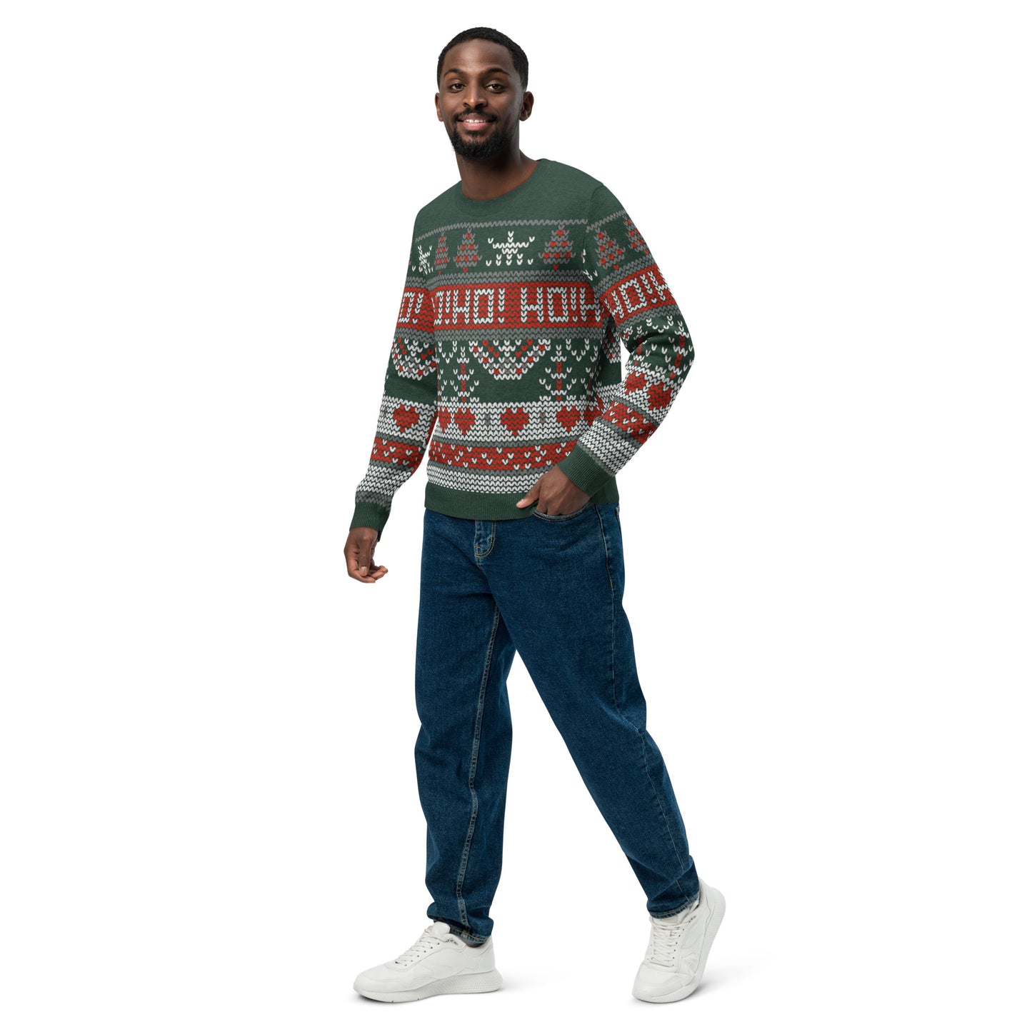 Ho Ho Holiday Knitted Crew Neck Sweater - Unisex