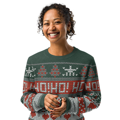 Ho Ho Holiday Knitted Crew Neck Sweater - Unisex