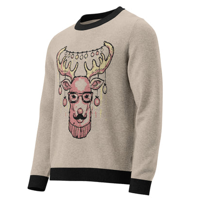 Party Reindeer Knitted Crew Neck Sweater