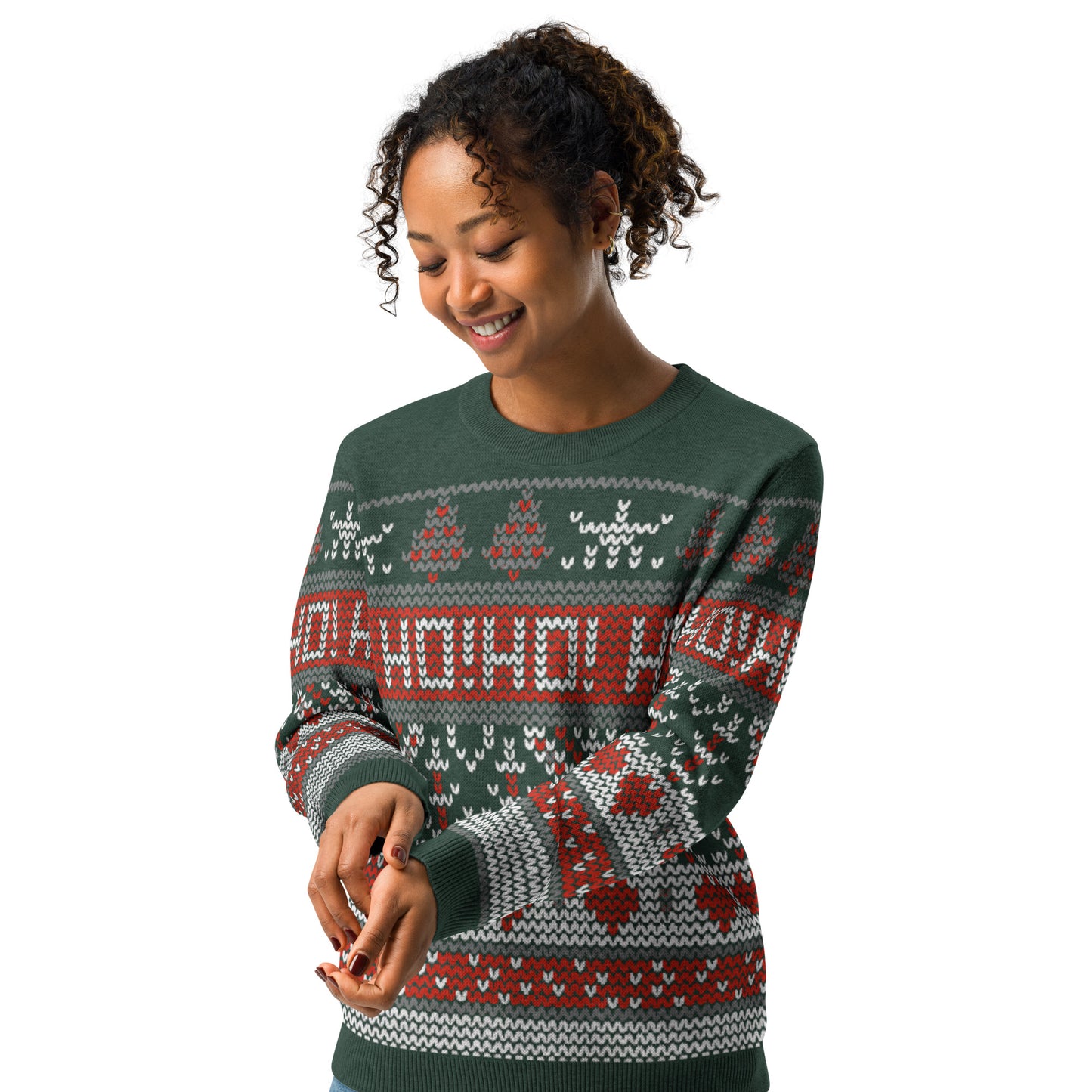 Ho Ho Holiday Knitted Crew Neck Sweater - Unisex