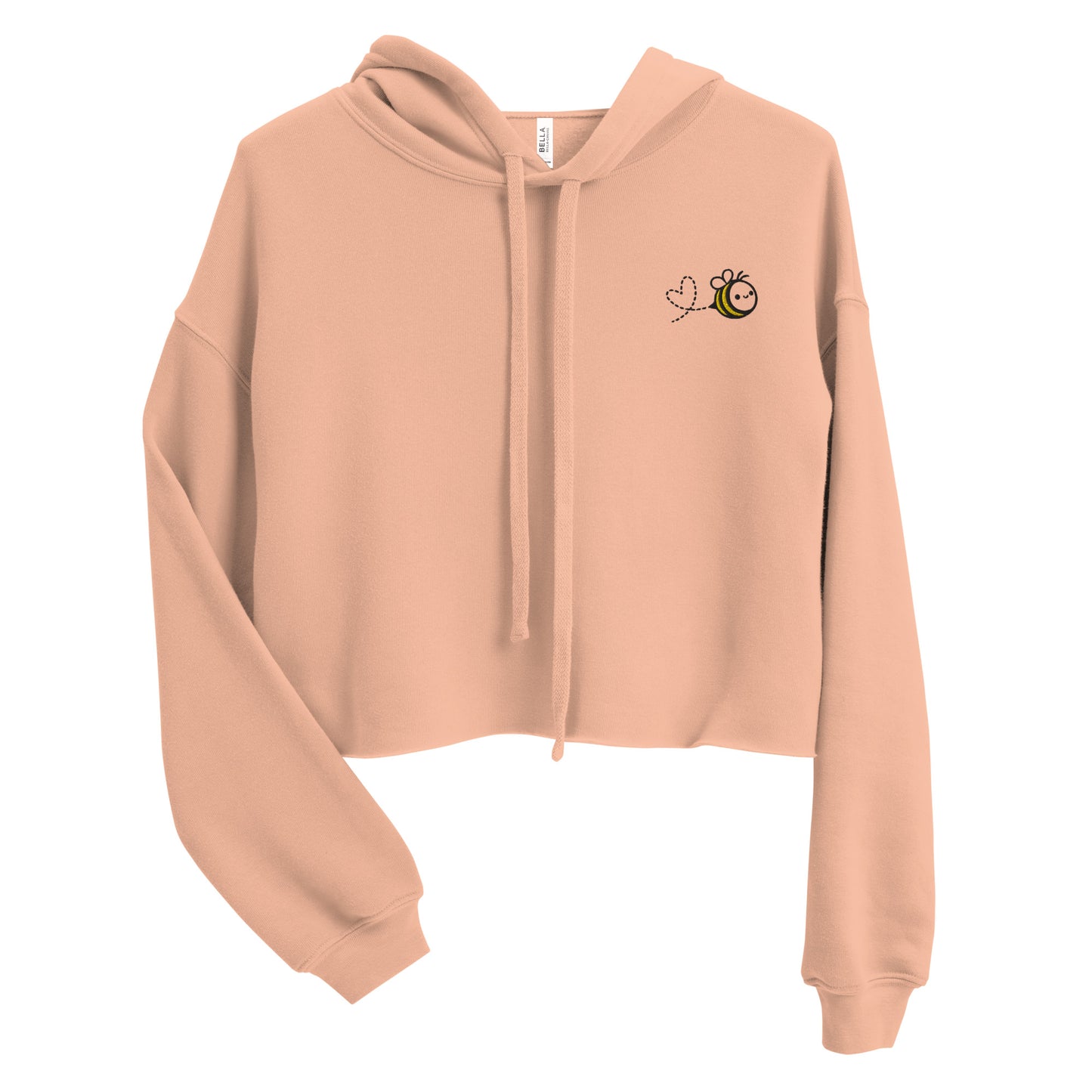 Embroidered Bee Crop Hoodie